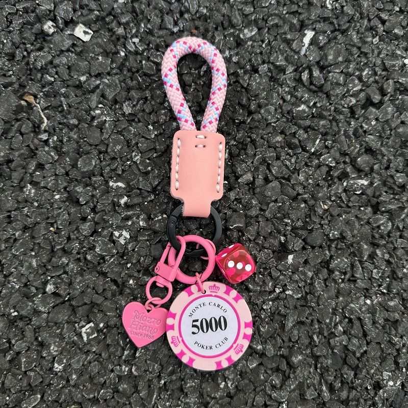 Chip Good Luck High-Value Car Keychain Pendant Cute Backpack Bag Accessory High-End Feel Unisex Gift_voghion.com