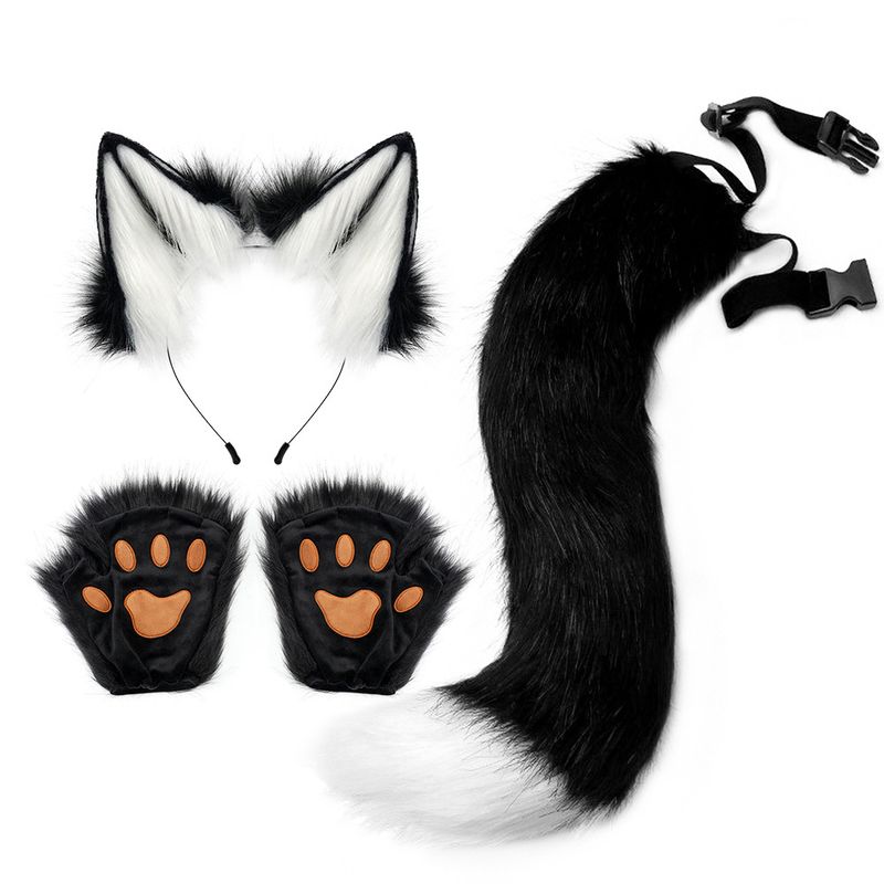 Halloween outfit plush fox ear headband_voghion.com