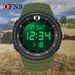 Large Digital Sports Watch With LED Backlight, Countdown Timer & Dual Time – 50m Waterproof For Active Lifestyles Countdown Watch_voghion.com