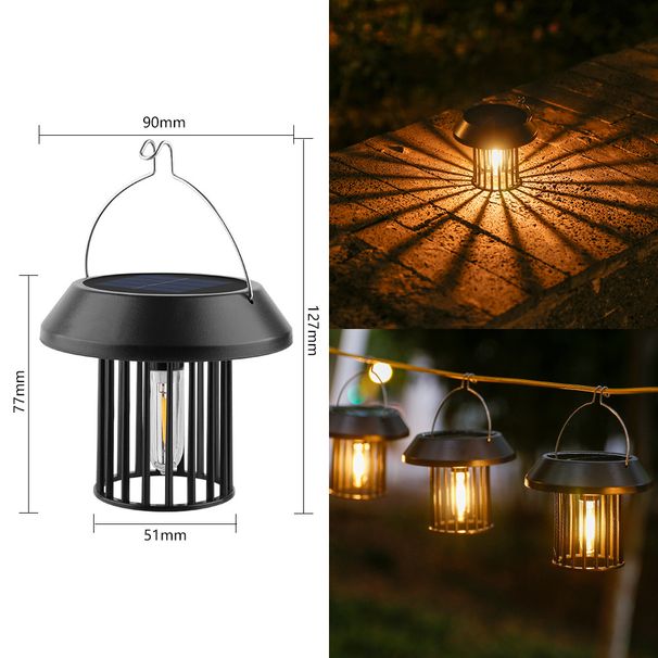 Solar Powered Edison Bulb String Light - Waterproof Outdoor Hanging Lantern For Garden, Patio, Camping & Decorative Ambiance_voghion.com