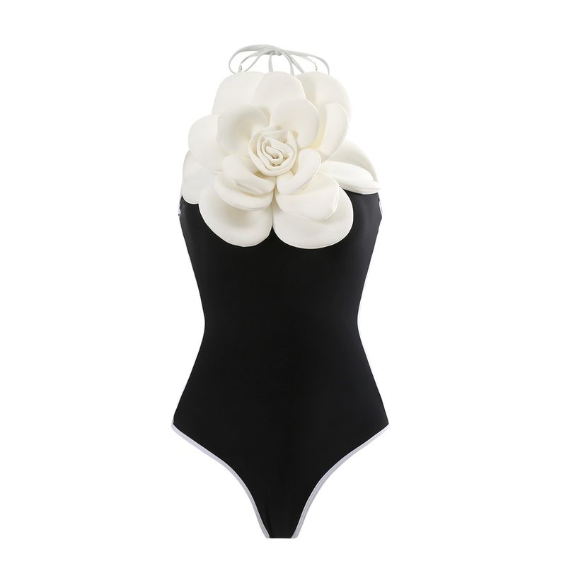 Damenbekleidung Neue große Blume Einteiler Bikini Sexy Beach Resort Hot Spring Badeanzug Weiblich_voghion.com