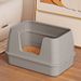 Foldable Large Open Thickened Semi-Enclosed Tray Toilet Cat Litter Box Pet Supplies_voghion.com