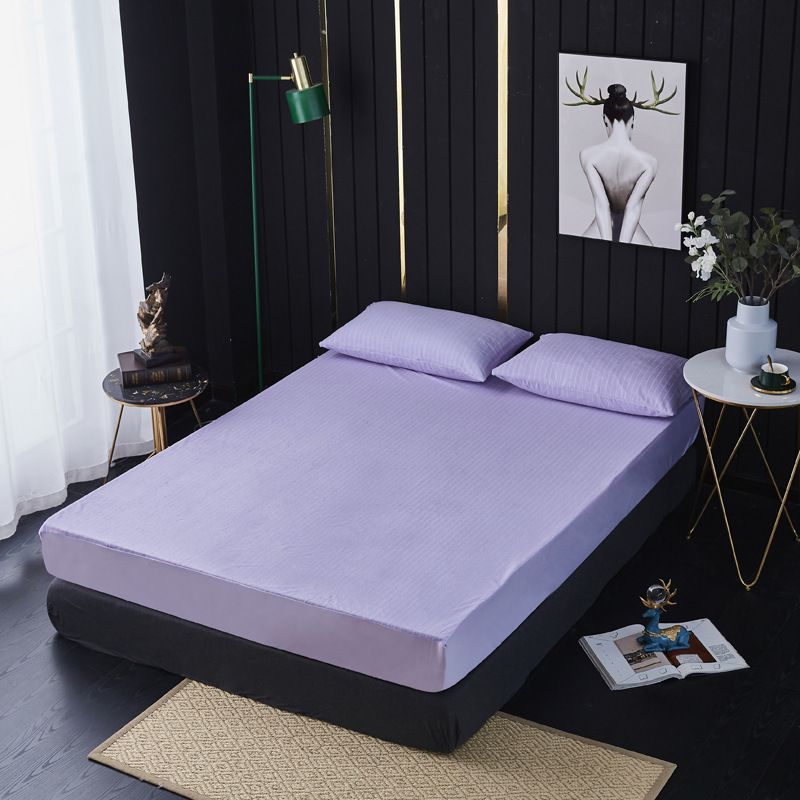 Çizgili Havlu Pamuklu Su Geçirmez Yatak Koruyucu - TPU Arkalık ve Nefes Alabilir_voghion.com