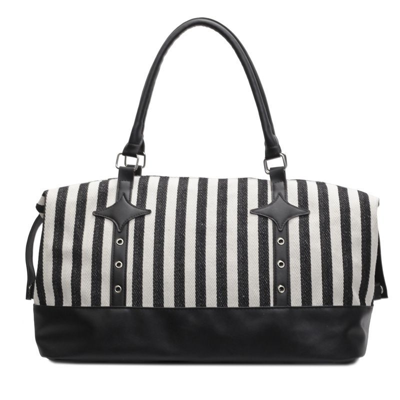 Women's Fashion Striped Lightweight Travel Bag Large Capacity Leisure Yoga Fitness Bag Thickened And Durable One Shoulder Boarding Bag_voghion.com