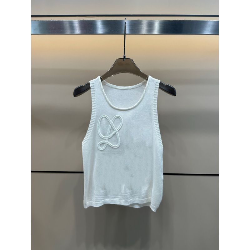 2025 Summer New Luo Italian Style Three-Dimensional Pattern Knitted Sleeveless Pullover Vest Loose Versatile Top_voghion.com