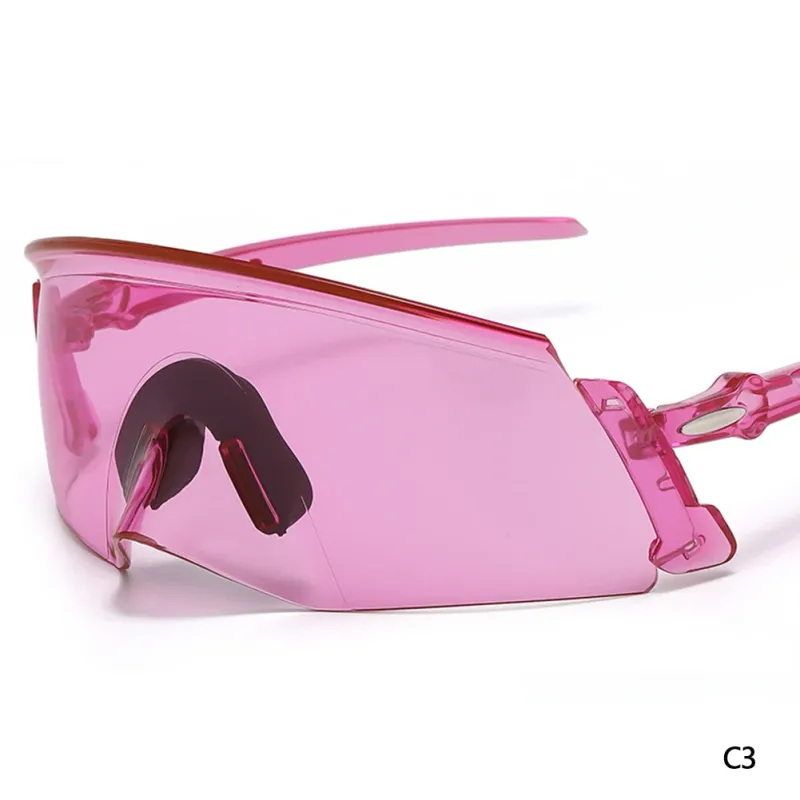 New Arrivals Cycling Sunglasses Outdoor Sports MTB Road Bike Riding Goggles Eyewear Rimless Conjoined Sunshade Men Women Anti-UV_voghion.com