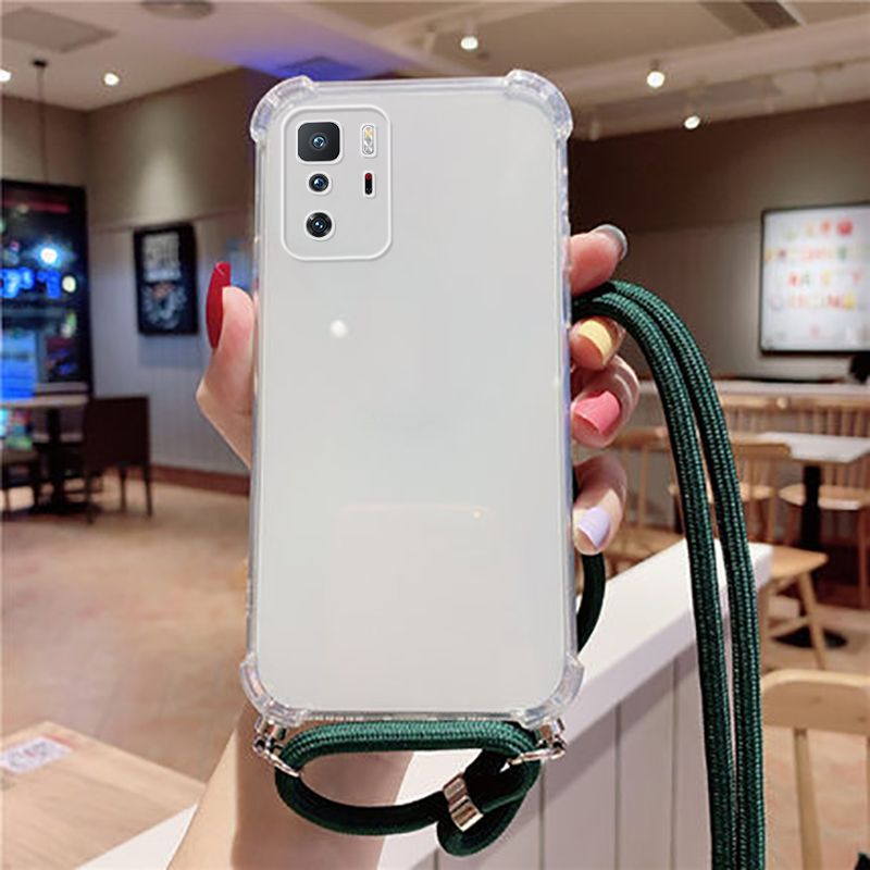 Luxuriöse süße Lanyard Silikon-Telefonhülle für Xiaomi Redmi Note 10 S 9 8 Mi 12 X 11 T Lite Pro ultradünne Halskette Rope Co_voghion.com