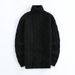 Herrenbekleidung Herbst Neue Versorgung Herrenpullover Teenager Einfarbig Verdrehter Dicker Pullover mit hohem Kragen_voghion.com