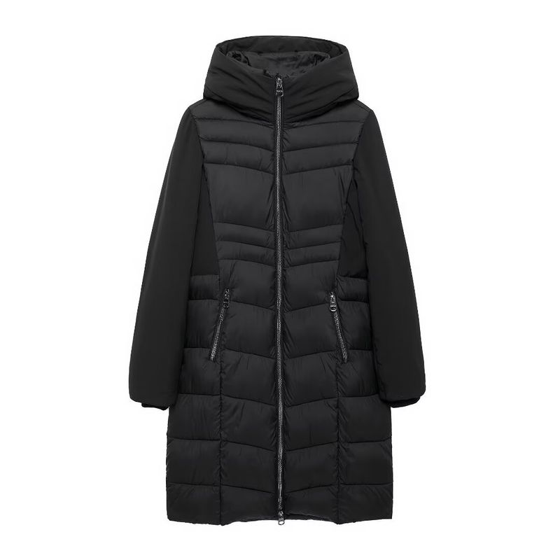 Abbigliamento donna autunno/inverno 2024 nuova moda di strada giacca lunga in cotone con cappuccio_voghion.com