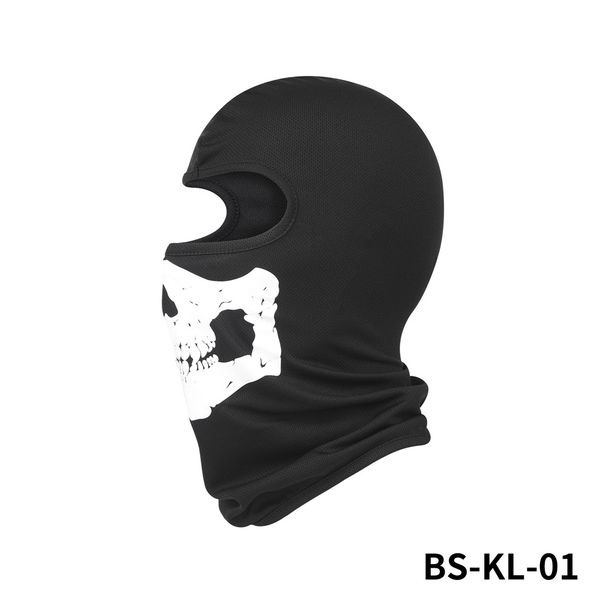 Skull Print Motorcycle Balaclava - Lightweight Polyester Helmet Liner For Men & Women - Breathable Riding Face Mask For All Seasons (6 Color Options)_voghion.com