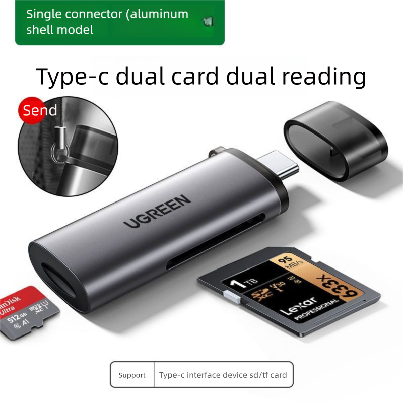 Green Alliance USB 3.0 High-Speed Reader All-in-One SD Large TF Card Canon DSLR Camera Small Multi-Function_voghion.com