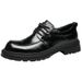 2025 New Men's Leather High-End Business Formal Top Layer Cowhide Derby Shoes British Style Trend_voghion.com