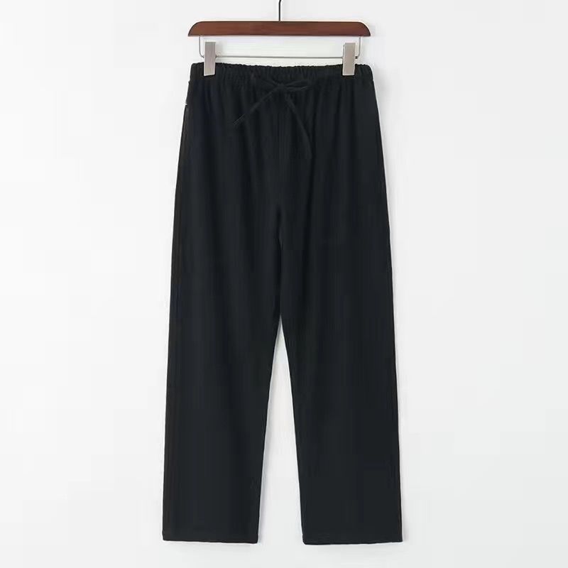 Herrenbekleidung Leinenhose Sommer Dünn Freizeithose Gerade Passform Hohe Taille Locker Atmungsaktiv Bequem Leicht Beige Weiß Marine Schwarz Grau​_voghion.com