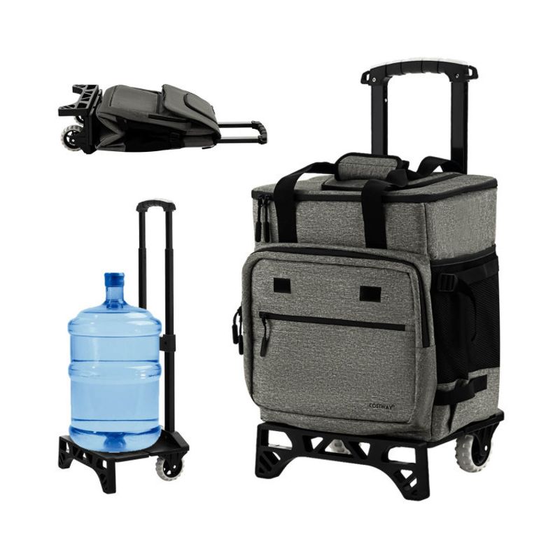 50-Can Large Leakproof Rolling Cooler with Detachable Bottom Plate_voghion.com