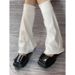 Calentadores de piernas estilo Y2K, calcetines de punto con forro polar estilo milenario, calcetines JK coreanos de media caña, calentadores de piernas de colores lisos para otoño e invierno, para mujer_voghion.com