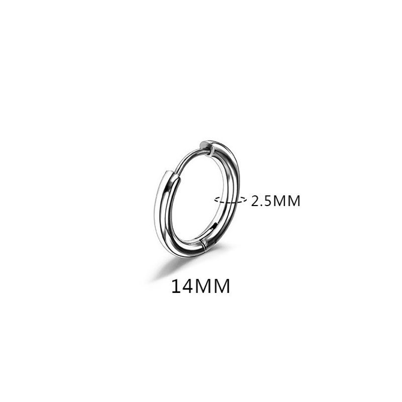 2.5 Grossier Fil Rond En Acier Au Titane Anneau Uni Boucle D'oreille Nouvelle Tendance Hommes Et Femmes Boucles D'oreilles Personnalisées_voghion.com