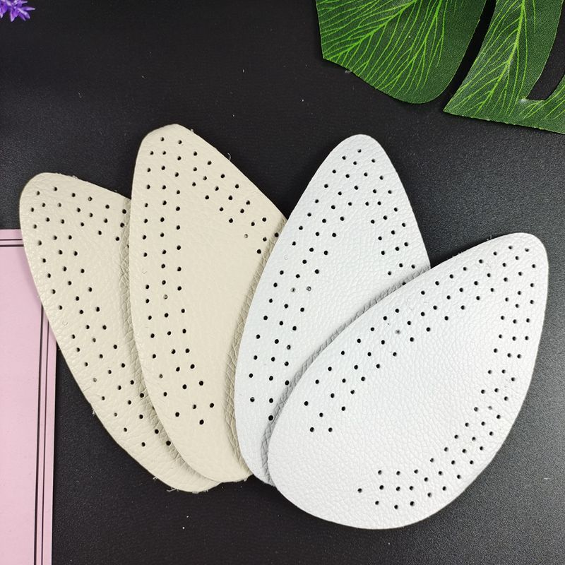 Demi-coussinet avant-pied anti-usure et anti-douleur en cuir véritable de vachette, couche supérieure pointue déodorante, respirante et absorbante de la transpiration, demi-semelle intérieure en latex_voghion.com