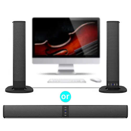 20W TV Soundbar Bedraad en draadloos Home Theater-systeem Soundbar met subwoofer Voor pc Computer Telefoon Bluetooth-luidspreker FM-radio_voghion.com
