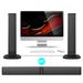 20W TV Soundbar Przewodowy i bezprzewodowy system kina domowego Soundbar z subwooferem do komputera PC, telefonu, głośnika Bluetooth, radia FM_voghion.com