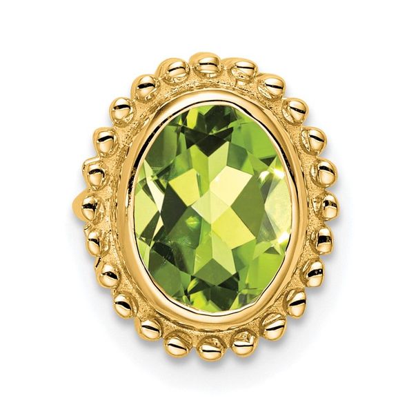 10k Oval Peridot Chain Slide_voghion.com