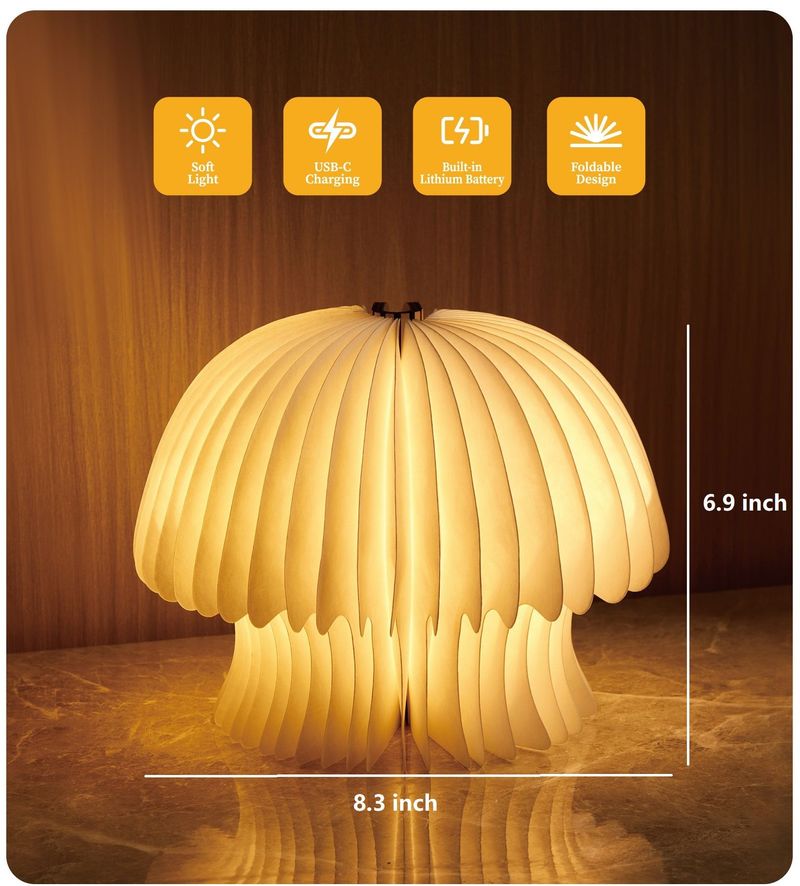 Valentines Day Gift, Mushroom Night Light Gift For Her_voghion.com