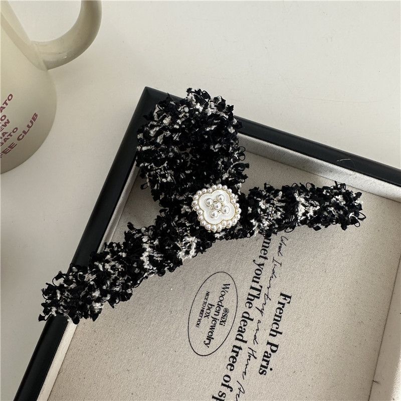 Copricapo con fermaglio per capelli di alta qualità, stile coreano, con fiori in tessuto e fermaglio per capelli a forma di squalo_voghion.com