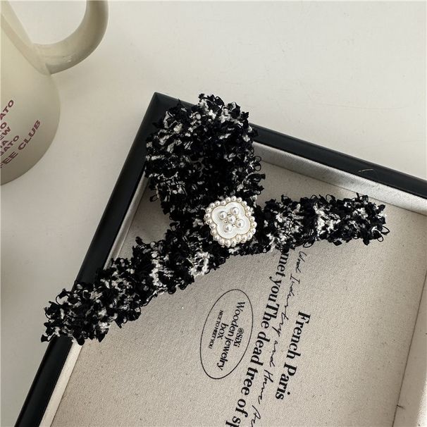 Copricapo con fermaglio per capelli di alta qualità, stile coreano, con fiori in tessuto e fermaglio per capelli a forma di squalo_voghion.com