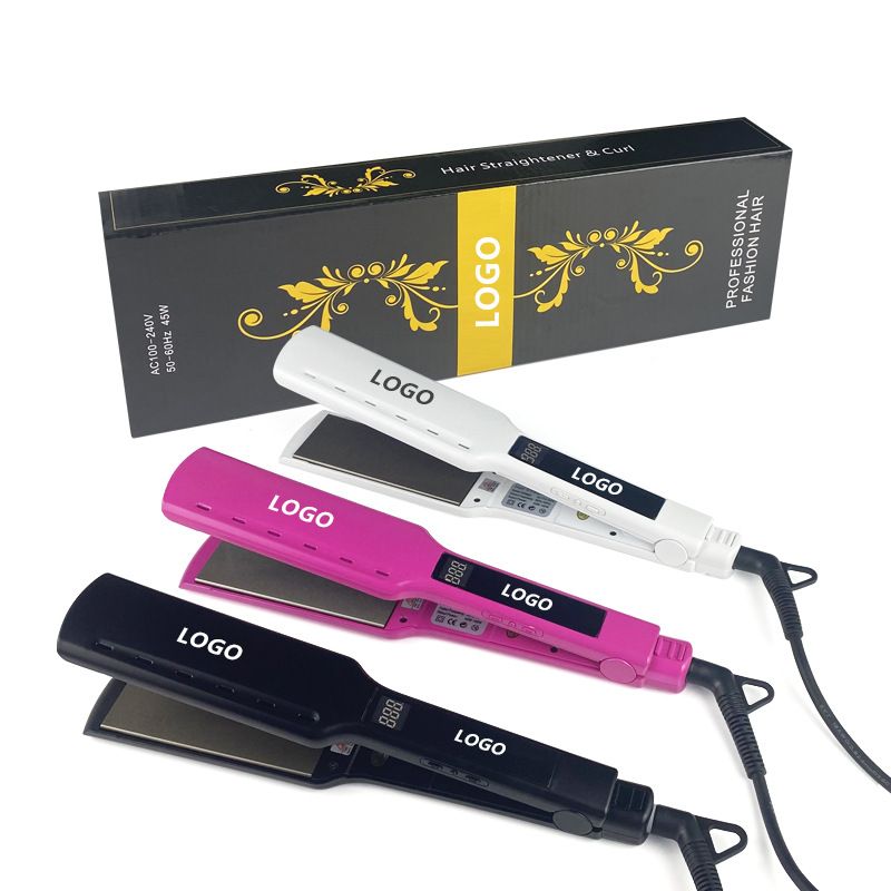 Hair Curler Splint Dual Use Straight Hair Clip Hair Straightening Splint Dry And Wet Temperature Adjustment Perm Can Determine Negative Ions_voghion.com