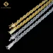 Ready to Ship 6mm Hip Hop Man Necklace Sterling Sier Iced Out Vvs1 Moissanite Diamond Lock Gold Rope Chain_voghion.com