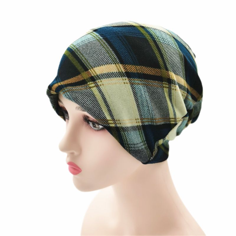 Instagram Red Diamond Checkered Children's Winter Ear Protection And Warmth Knitted Headband Stacked Hat Tide_voghion.com