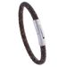 Bracciale da uomo in pelle intrecciata semplice, retrò, in acciaio inossidabile, con corda per la mano_voghion.com