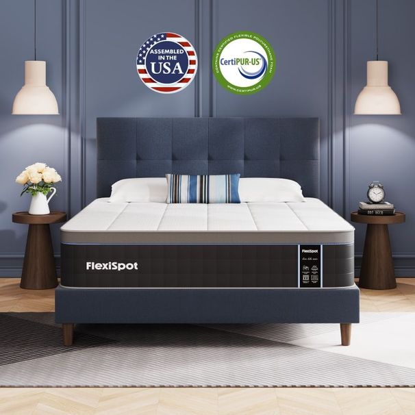 King Size Mattress, 13 Inch Memory Foam Mattress Bed In A Box, Innerspring Hybrid King Size Mattress For Pressure Relief, Motion Isolation,_voghion.com