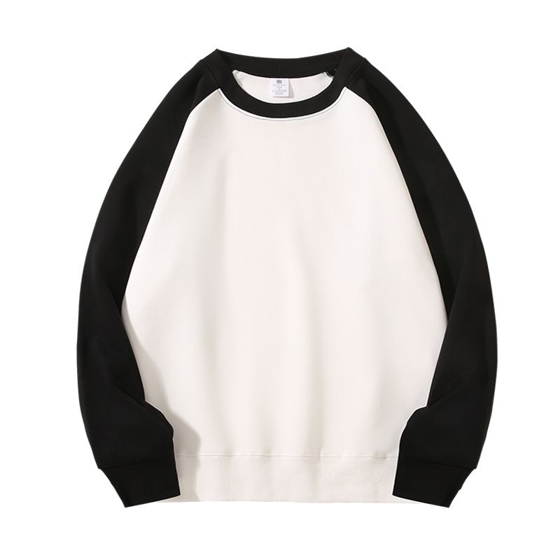 New trendy patchwork sleeve contrasting sweatshirt men, thin design, round neck pullover, long sleeved versatile casual_voghion.com