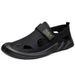 2025 Simple And Versatile Men's Sandals Breathable Hole Bottom Soft Surface One Step Stepping Hollow Leisure Shoes_voghion.com