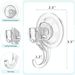 2-Pack Shower Hooks - Heavy Duty Suction Cups | Detachable & Reusable | Transparent_voghion.com