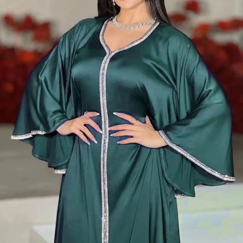 Women's abaya robe Muslim fashion hot diamond _voghion.com