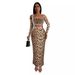 Abbigliamento da donna, primavera estate autunno, stampato, comodo, sexy, sottile, con stampa leopardata, due pezzi, abito lungo con maniche_voghion.com