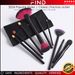 Set di 9 pennelli per trucco neri con astuccio che include pennello per cipria e pennello per fard FINDCOLOR_voghion.com