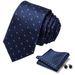 Korean version jacquard 7.5cm casual pocket scarf cufflink set men's floral tie_voghion.com