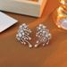 Women Earrings Enamel Earrings Liu Yifei Rose Same S Silver Needle Zircon Pearl Earrings Heavy Craft Bright Star Cloud Ear Clip Style_voghion.com