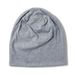Gorro de punto de doble capa para mujer: jersey de color liso (estilo Baotou)_voghion.com