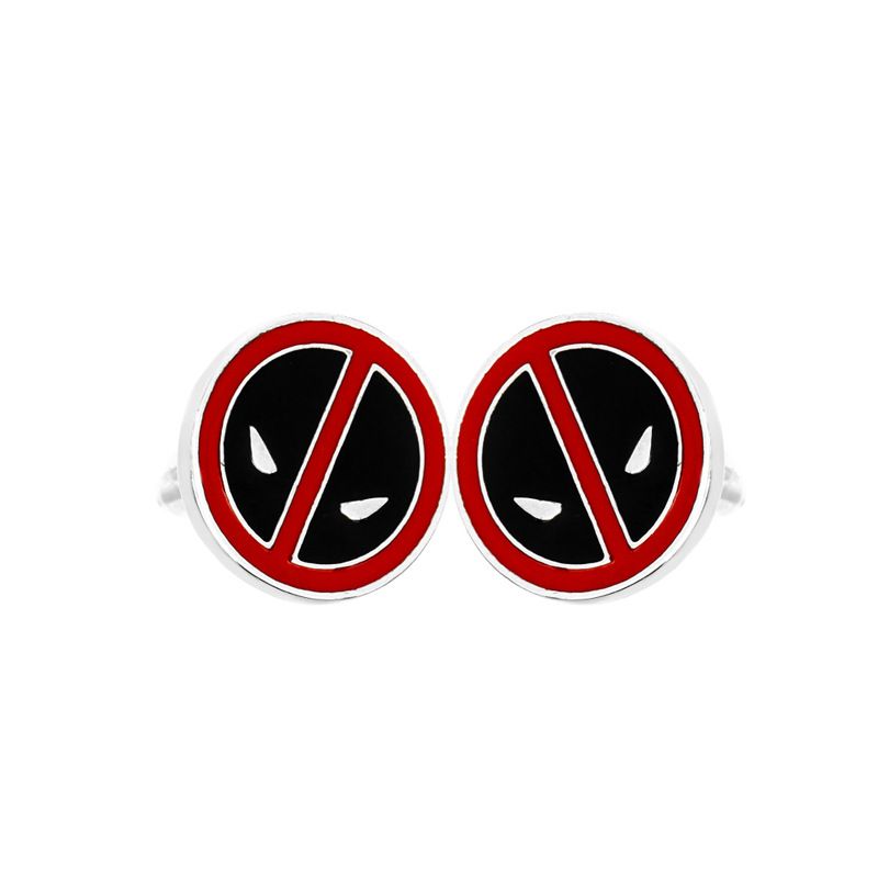 Neue runde diamant kristall manschettenknöpfe Death Mask herren Hemd manschettenknöpfe_voghion.com