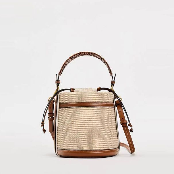 Borsa a tracolla in tessuto a blocchi di colore, nuova moda autunno 2025, per donna, spagnola_voghion.com