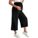 Women's Clothing Casual Wide Leg Seven Point Loose Drape Maternity Straight Pants Spring And Autumn Outer Wear_voghion.com