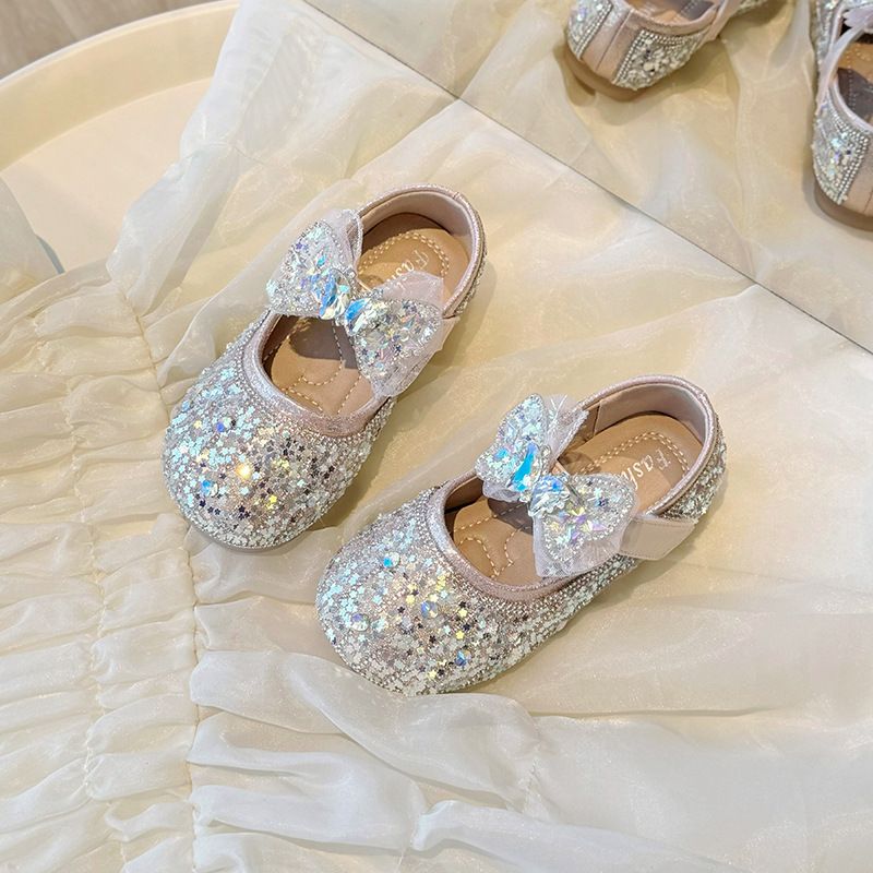 Children's Shoes Girls Princess Shoes Leather Shoes Spring And Autumn Baby Shoes Small Fragrance Style Spring Style Shiny Crystal Shoes_voghion.com