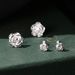 S999 Silver Rose for Women's New Chinese Style Shell Flower Earbone Screws with Twisted Earrings_voghion.com