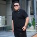Férfi ruházat plus size hajtókás rövid ujjú póló extra nagy üzleti lezser póló félujjas póló 7XL_voghion.com
