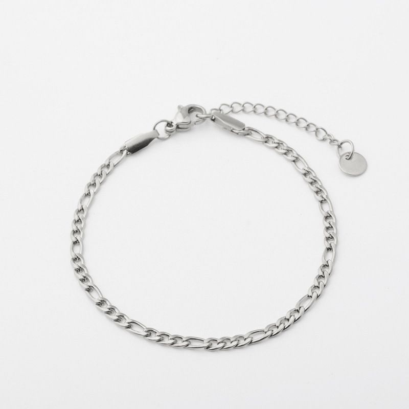 Cavigliera cubana placcata in oro, semplice bracciale in acciaio inossidabile, stile freddo, gioielli da donna con temperamento_voghion.com