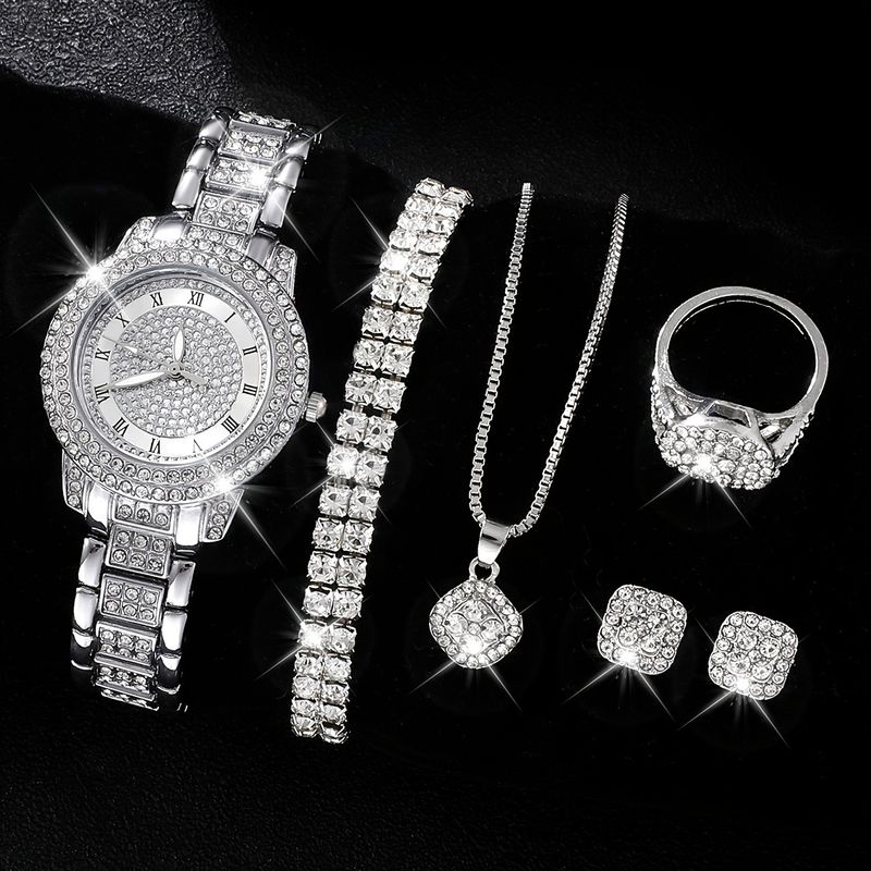 Montre à quartz pour femme avec cadran romain serti de diamants, bracelet pour femme, idéal pour les déplacements quotidiens, les loisirs, les anniversaires, la Saint-Valentin_voghion.com