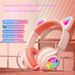 Colorful Cat Ear Wireless Headset - Bluetooth Gaming Headphones With RGB Light, Stereo Sound & Comfort Fit For Esports_voghion.com
